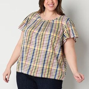 NWT St. John’s Bay Plaid Top